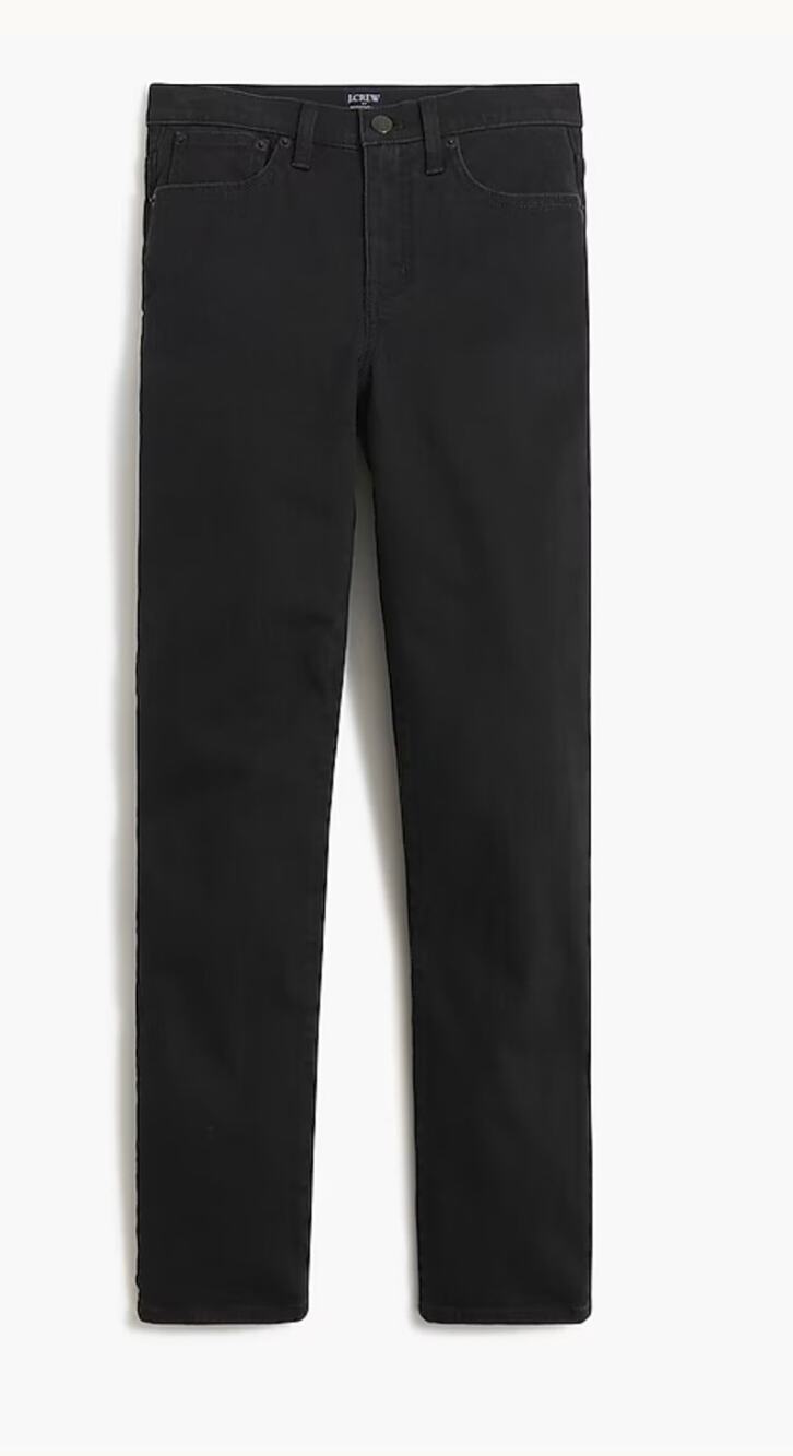 J.Crew NEW Women’s Black Essential Straight All Day Stretch Pant Jean size 31